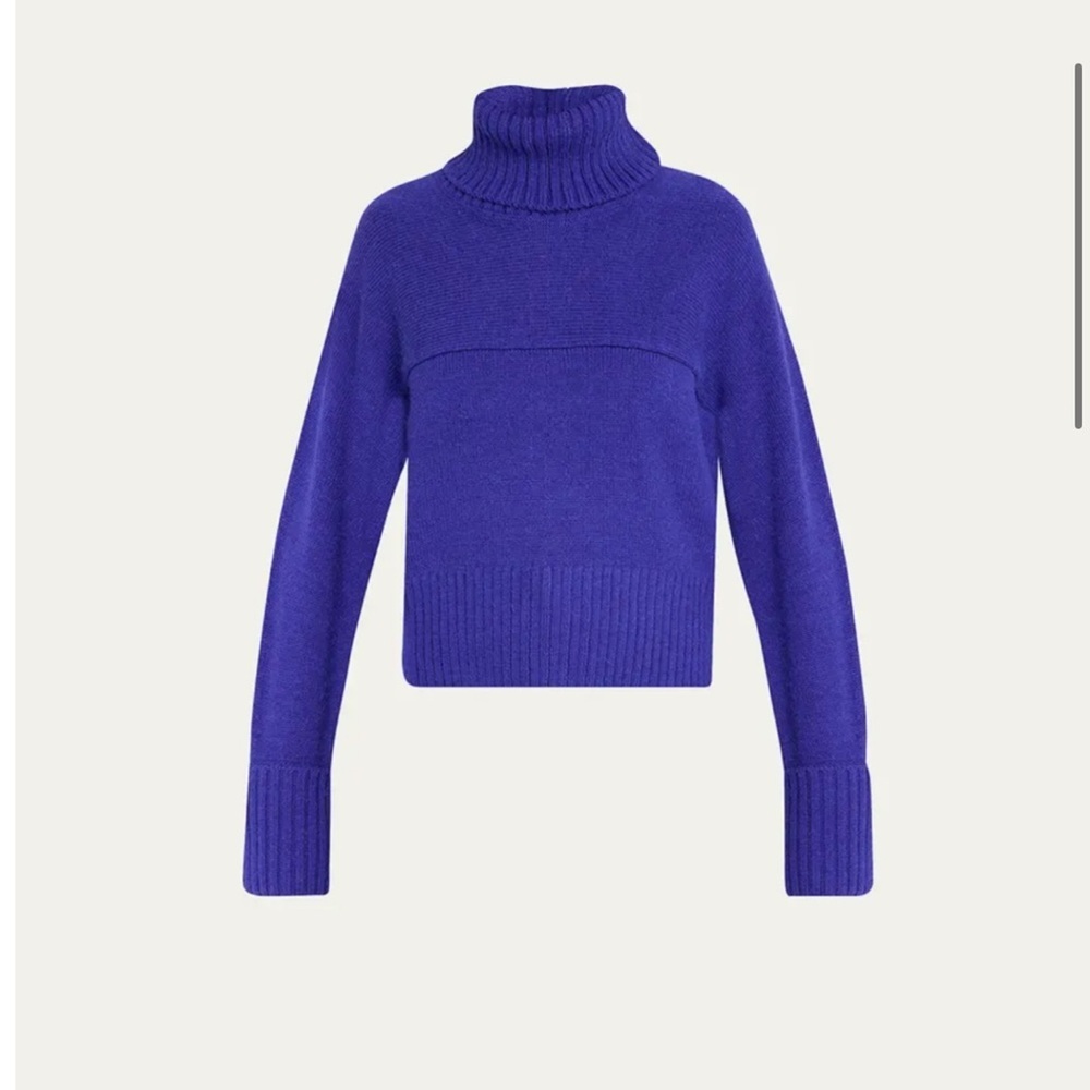 CHRISTOPHER JOHN ROGERS-Cuff Wool Turtleneck Sweater